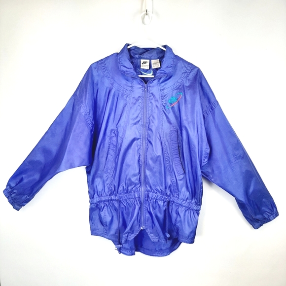 Vintage Nike Lady Foot Locker Windbreaker Track Jacket Size Medium 10-12 - Picture 1 of 16